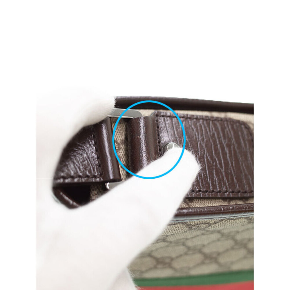 Gucci Messenger GG Plus Shoulder Bag Webbing Line - Picture 8 of 9